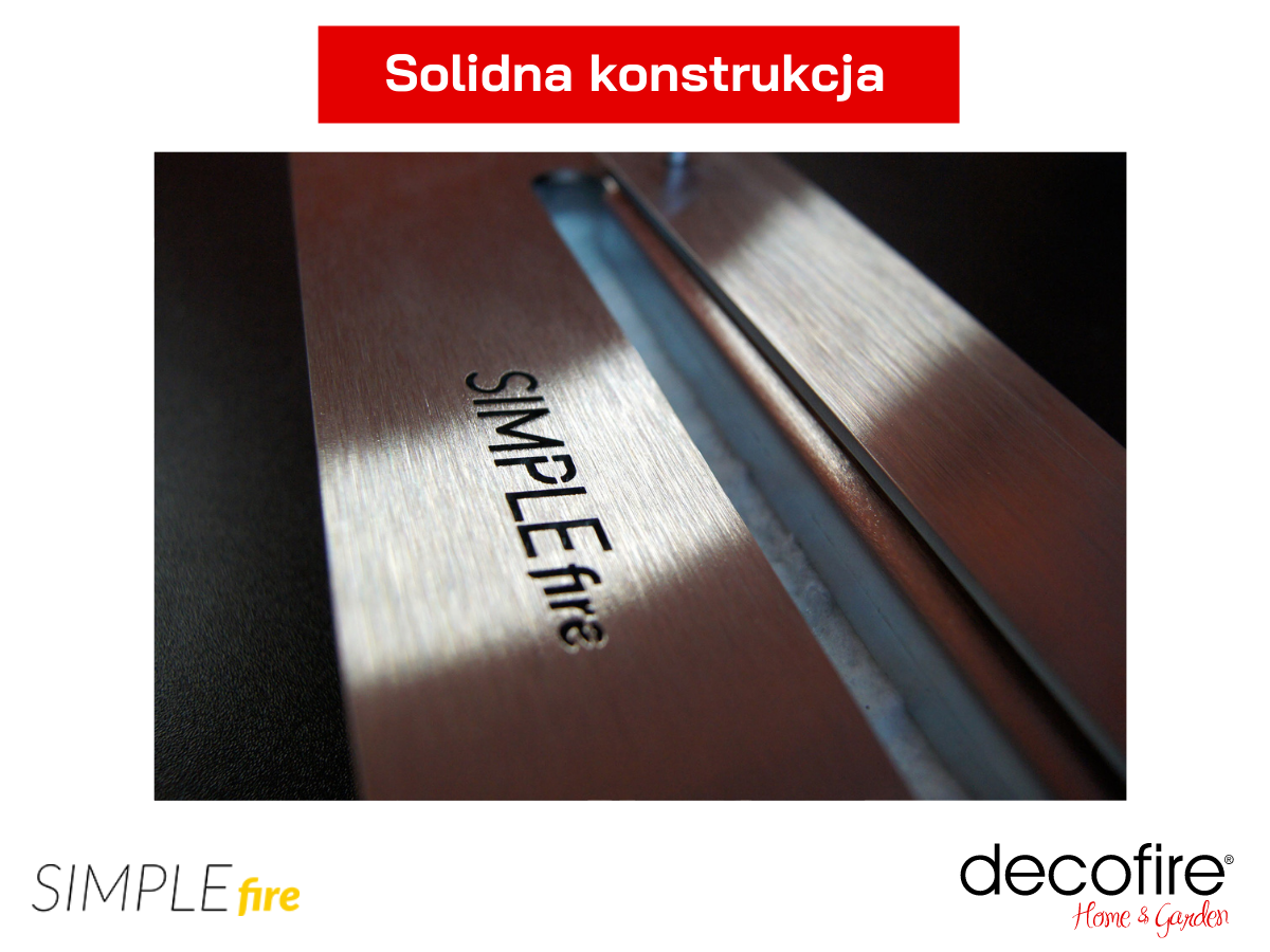 Solidna konstrukcja biokominka wolnostojącego Simple Fire FIREBOX 600