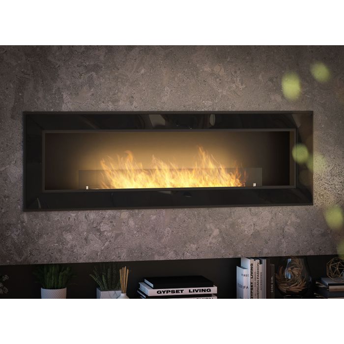 Biokominek wiszący Simple Fire FRAME 1500 czarny 1500x490 mm