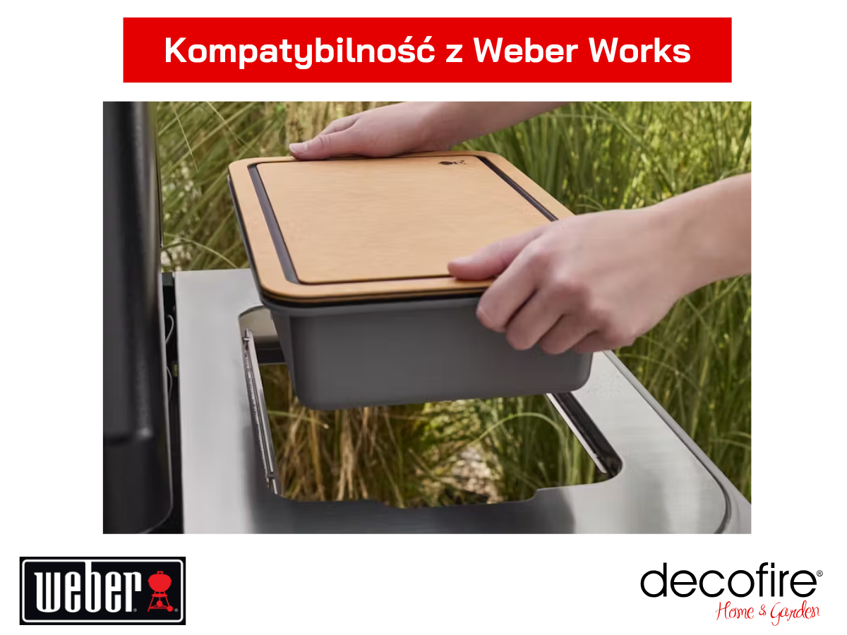 Deska do krojenia i pojemnik kompatybilny z systemem Weber Works