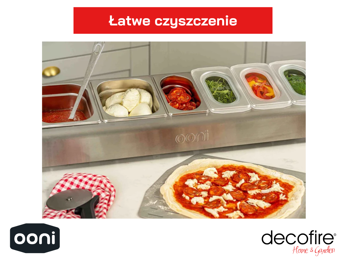 Stacja na dodatki do pizzy Ooni – łatwa do czyszczenia