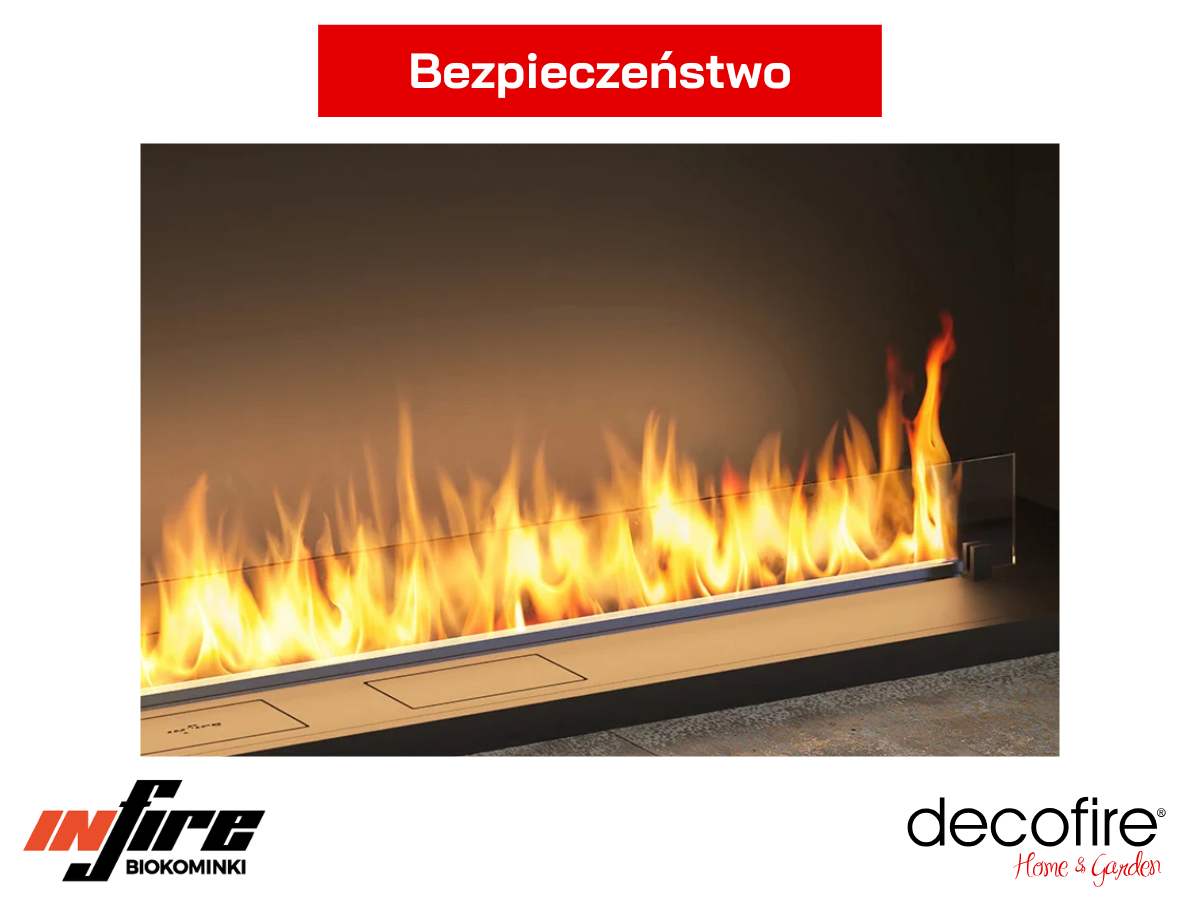Biokominek do zabudowy Infire Etronic Inside 1800 – technologia bezpieczeństwa