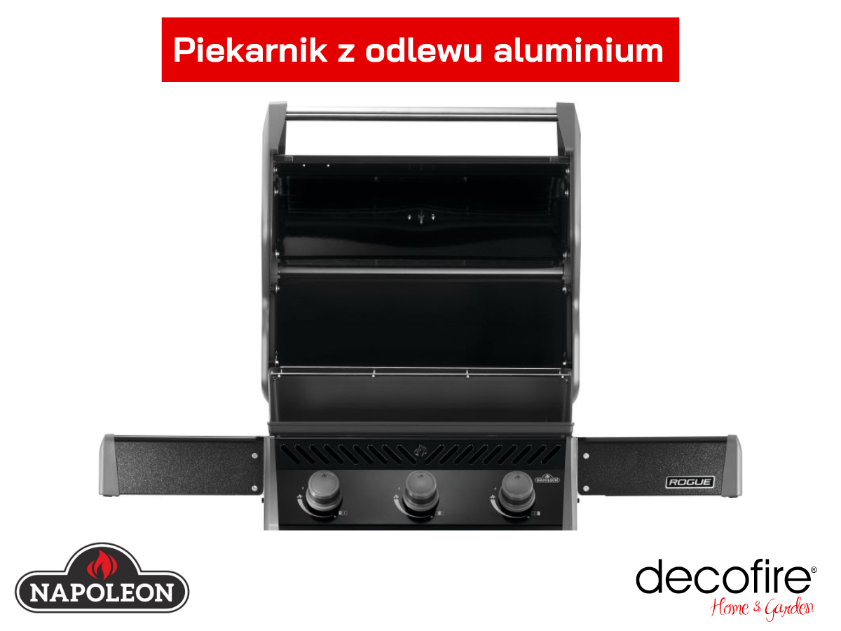 Grill gazowy Napoleon Rogue 425 piekarnik z odlewu aluminium