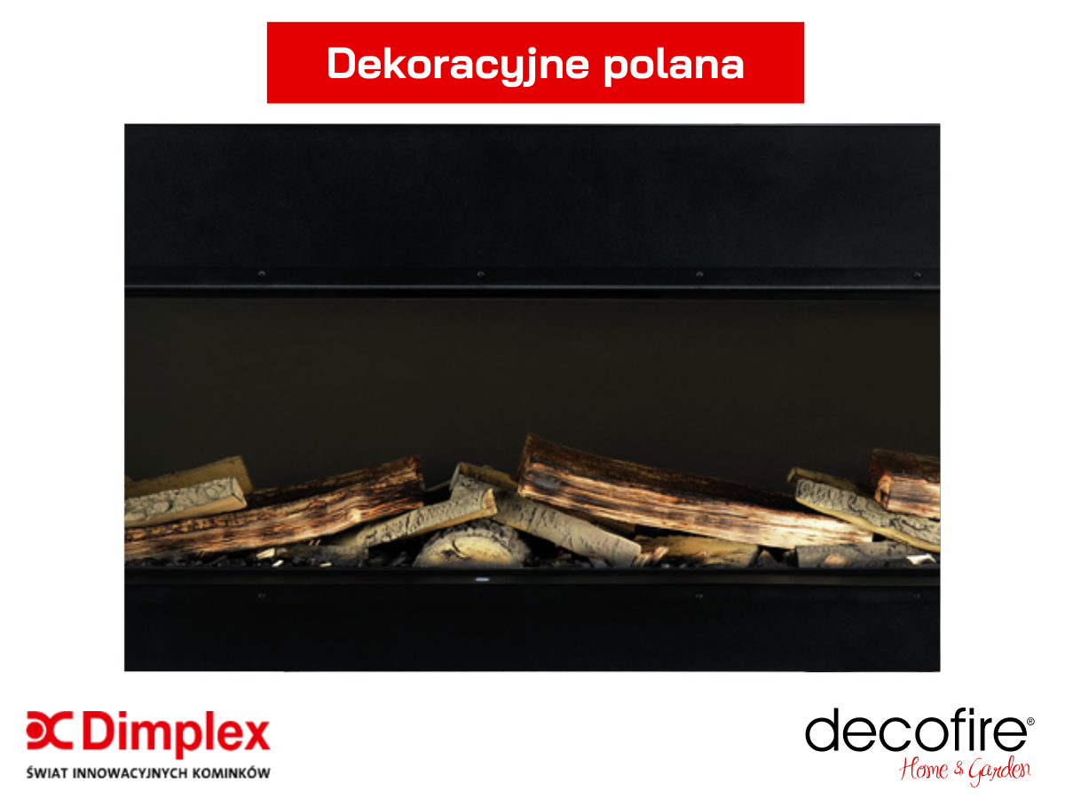Dimplex kominek elektryczny do montażu ściennego Vivente Plus 150 – dekoracyjne polana