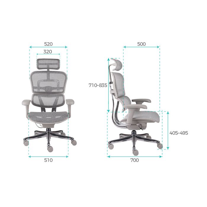 Grospol Fotel biurowy Ergohuman 2 Basic GS Grey