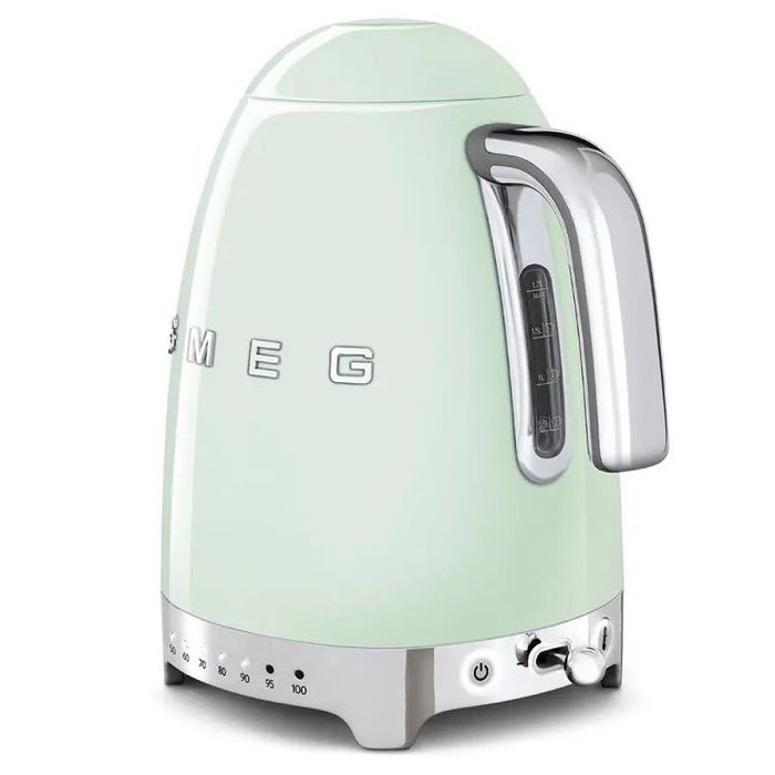 Czajnik z regulacją temperatury 1,7L  50's style Pastelowa zieleń Smeg (KLF04PGEU)