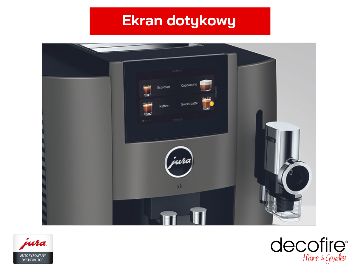 Ekran dotykowy w ekspresie Jura S8 Dark Inox (EB)