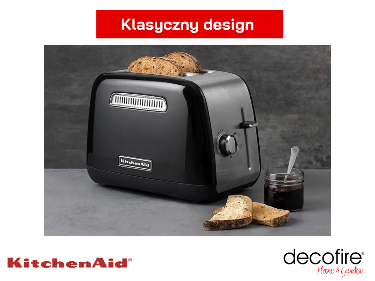 Klasyczny design tostera 2 Classic Onyx Black KitchenAid