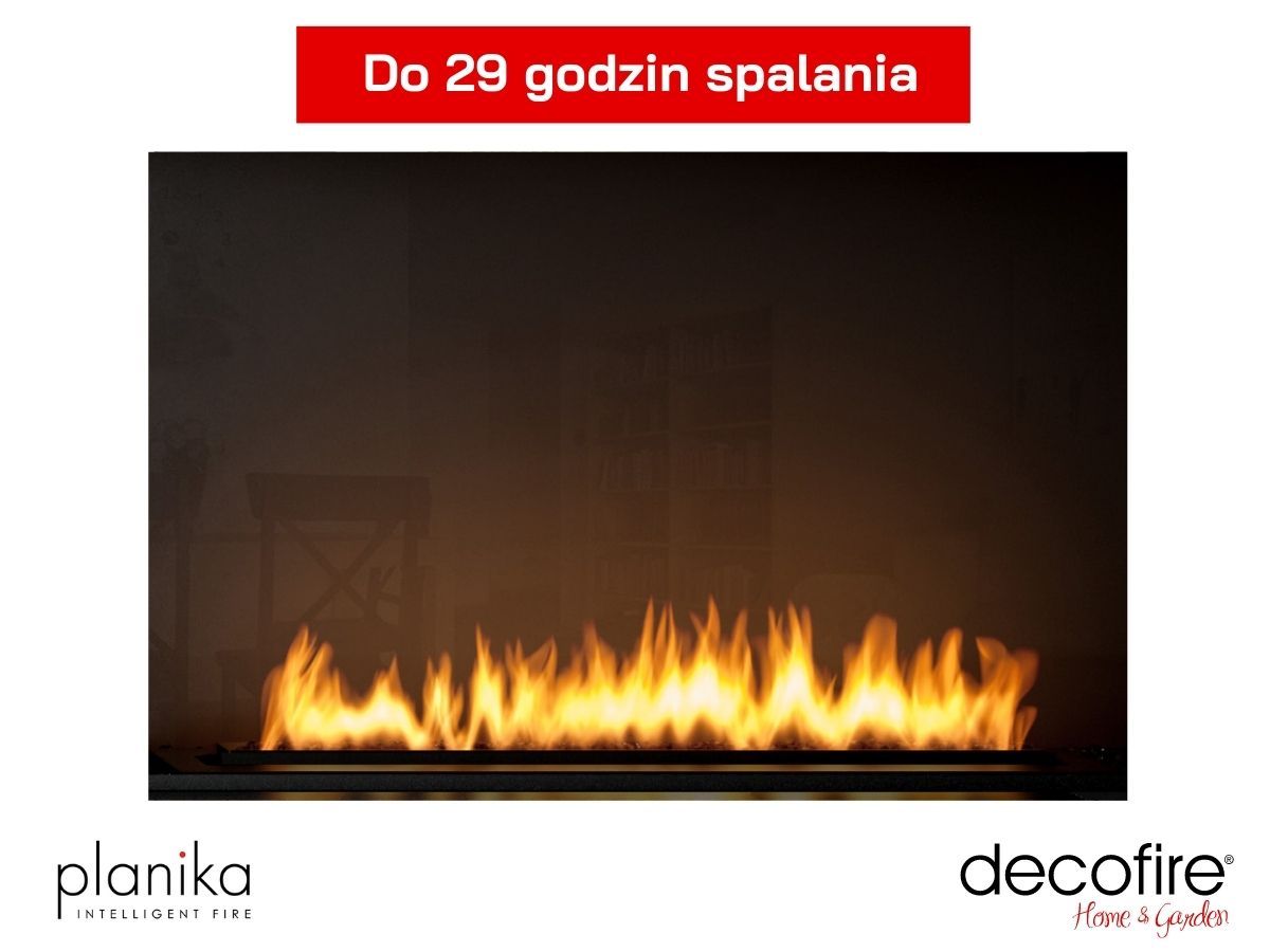 Biokominek Stone Gris Planika - długi czas spalania