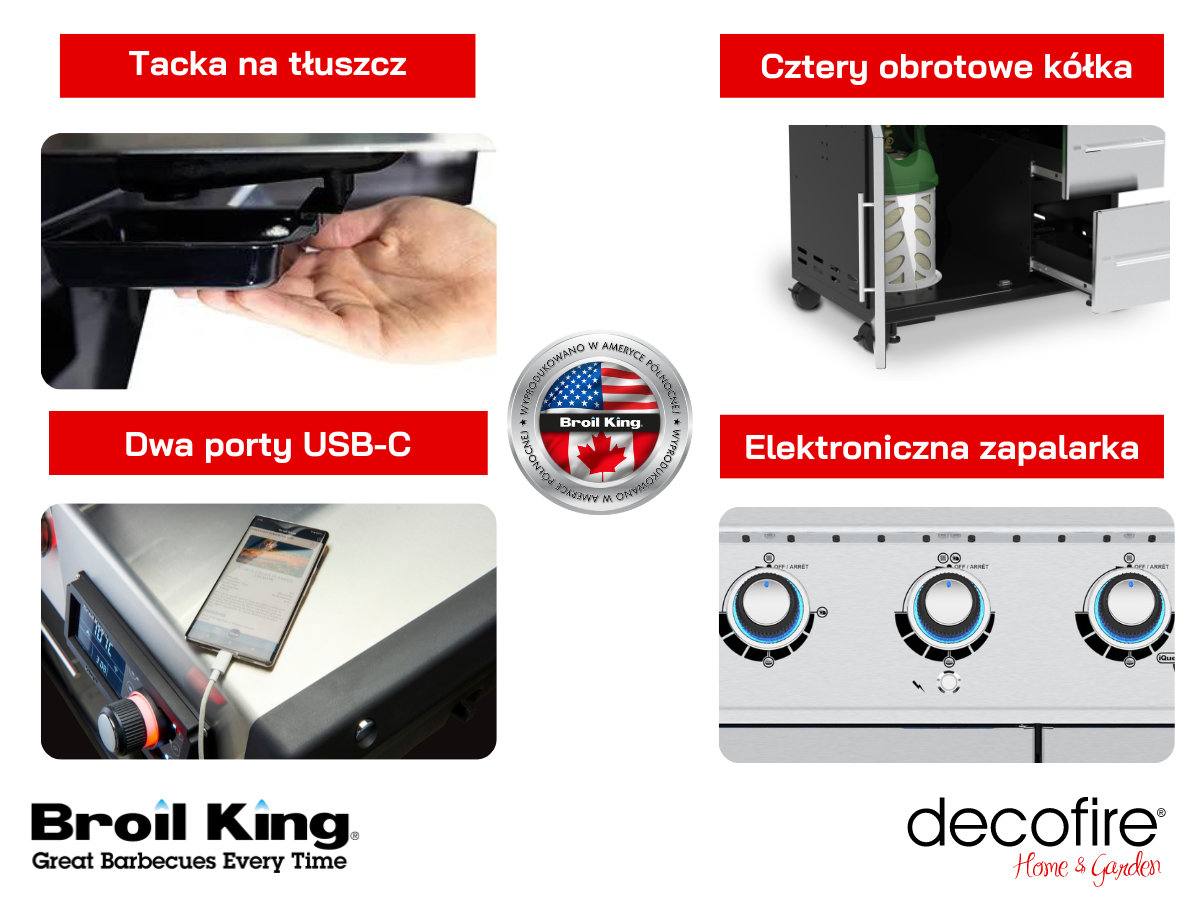Grill gazowy Broil King Imperial QS 590 dodatkowe funkcje