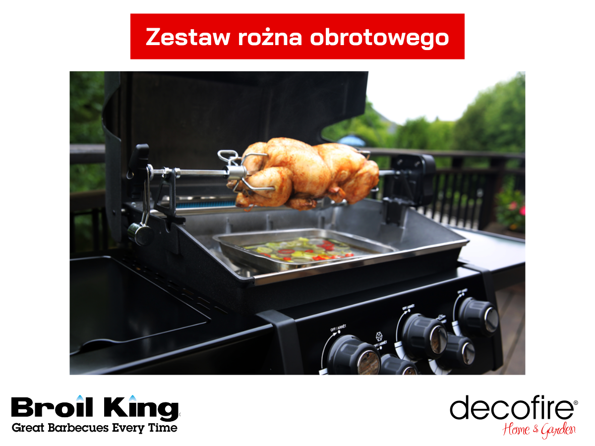 Zestaw rożna obrotowego w grillu Broil King Royal 390 Shadow