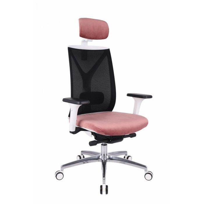 Fotel biurowy Grospol Valio WS HD chrome white Medley - 12 kolorów