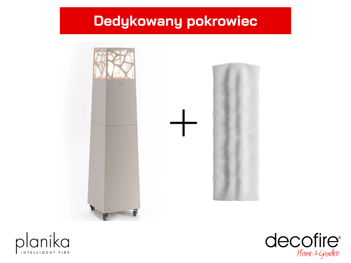 Pokrowiec na kominek gazowy wolnostojący Pyramid Grey Planika