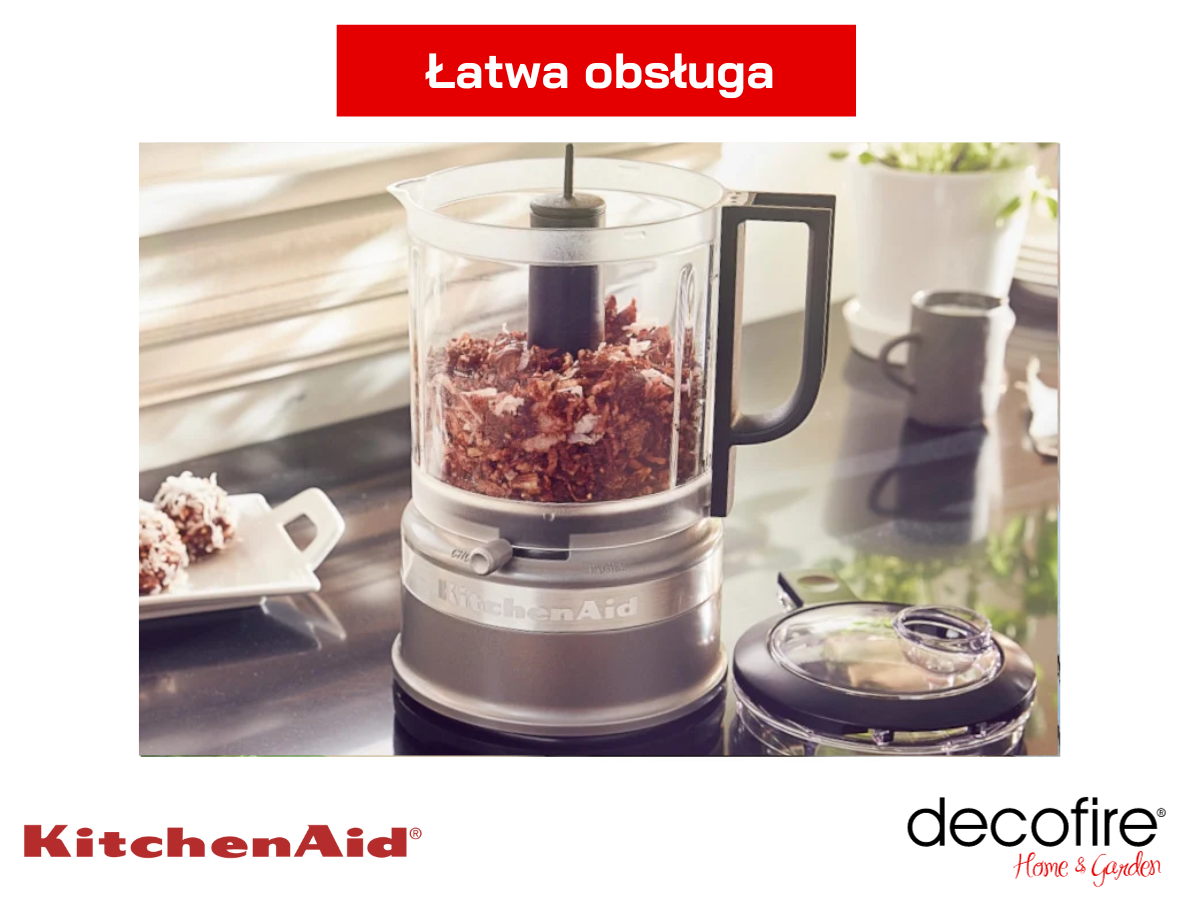 Łatwa obsługa malaksera MINI 1,1 l Contour Silver KitchenAid