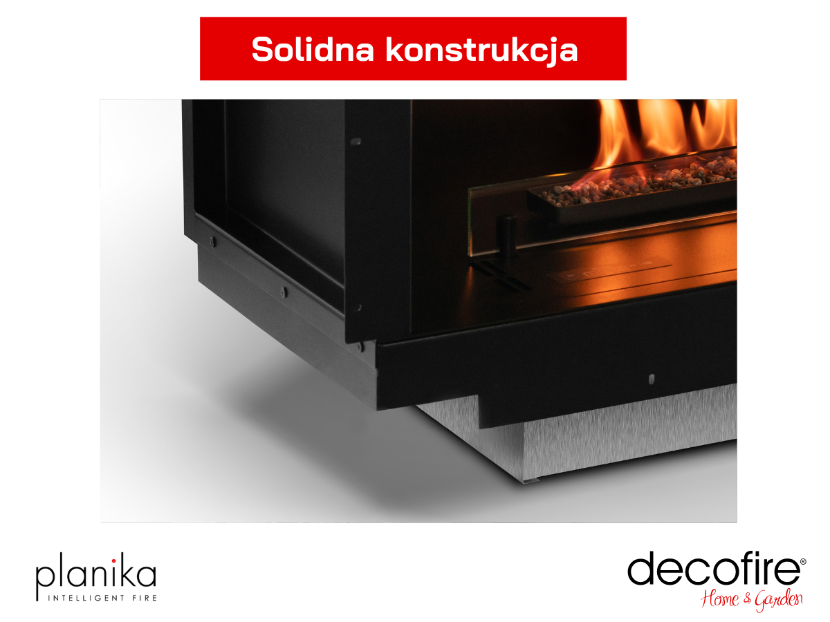 Solidna kosntrukcja biokominka Planika Neo 750 Fireplace