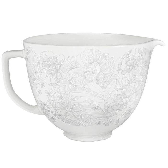 Unikalna dzieża ceramiczna Whispering-Floral 4,7L Artisan 5 KitchenAid (5KSM2CB5PWF)