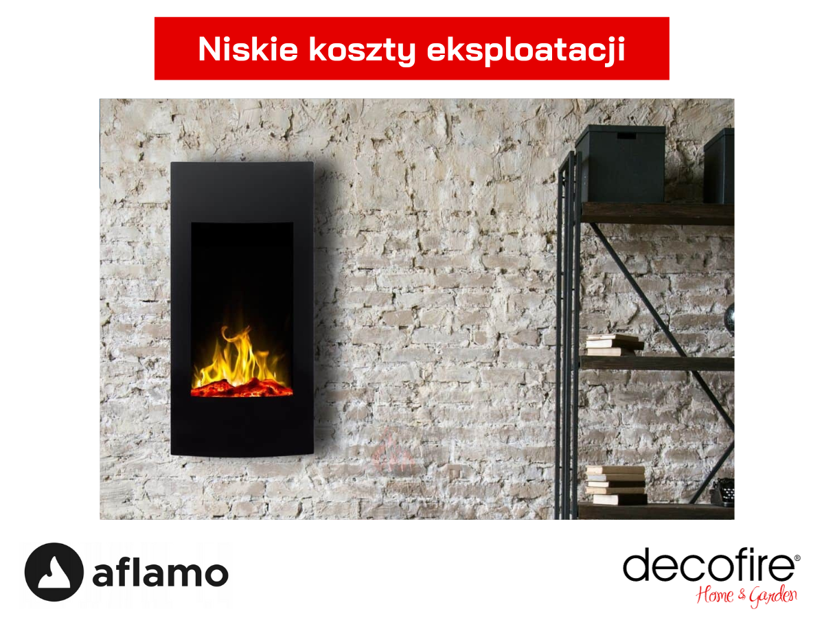 Kominek elektryczny Aflamo Mercury niskie koszty eksploatacji