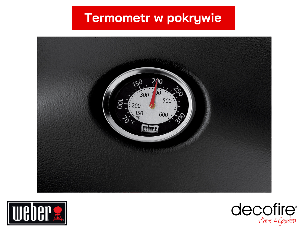 Grill gazowy Weber Q 2200 Stand Black Line z termometrem w pokrywie