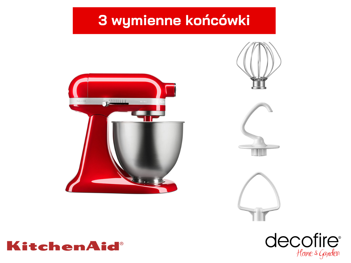 Mikser Mini Candy Apple 3,3 l KitchenAid z 3 wymiennymi końcówkami w zestawie
