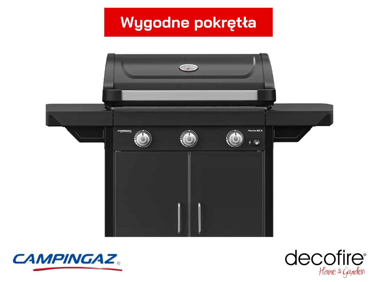 Grill gazowy Campingaz Plancha EX 3 – wygodne pokrętła