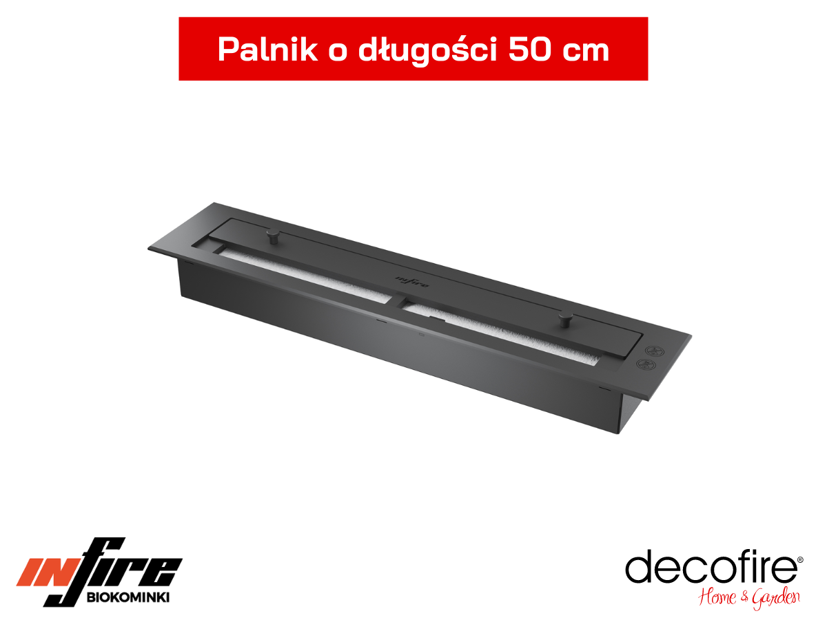 Palnik w kształcie fali w biokominku Infire INSIDE C800 Vers2