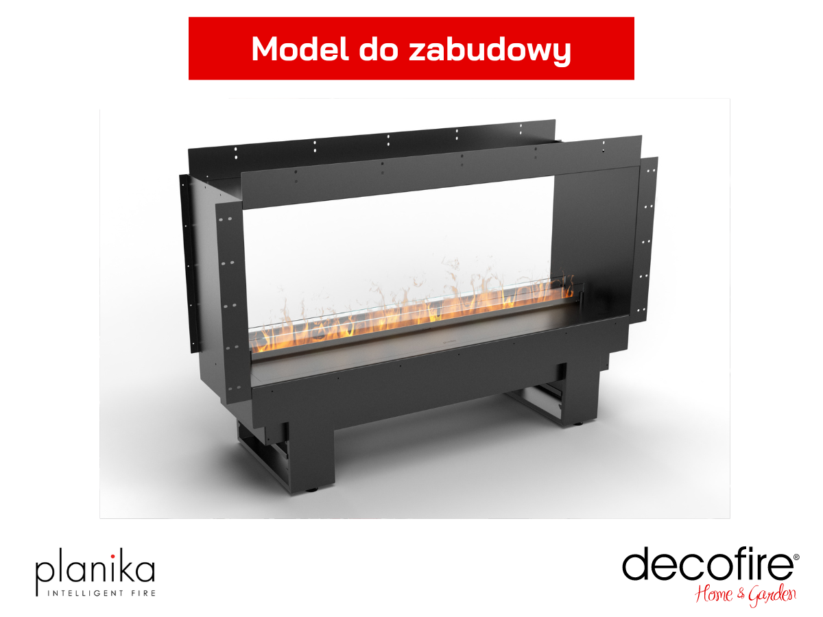 Koominek elektryczny na parę wodną Planika Cool Flame 1000 See-Through Fireplace