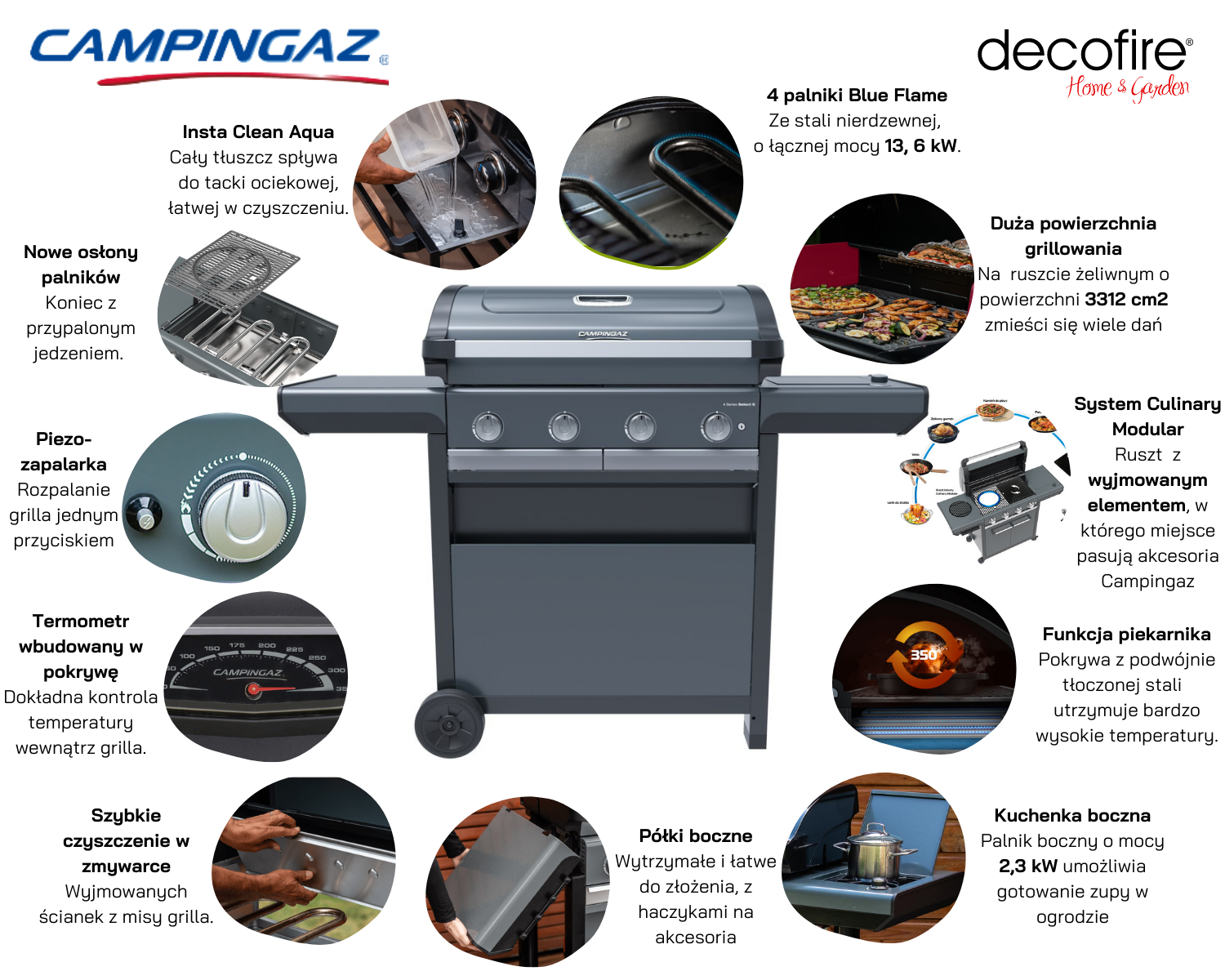 grill gazowy campingaz select seria 4 s główne cechy