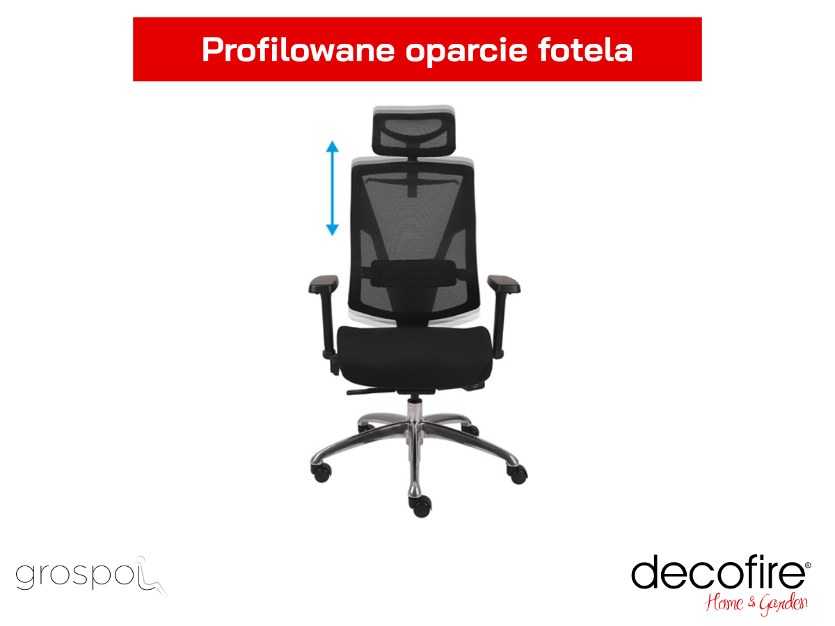 Oparcie z siatki i profil lędźwiowy
