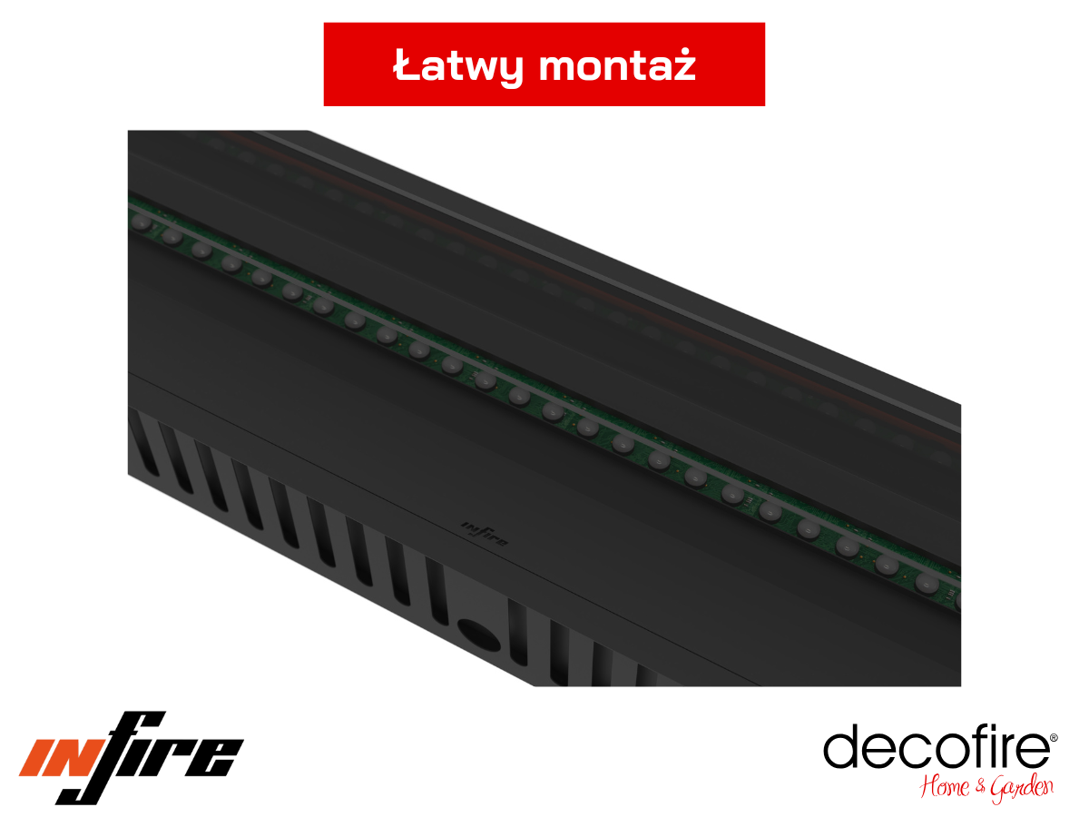 Kominek na parę wodną Infire Insert Invapo 2200 Multicolor – łatwy montaż