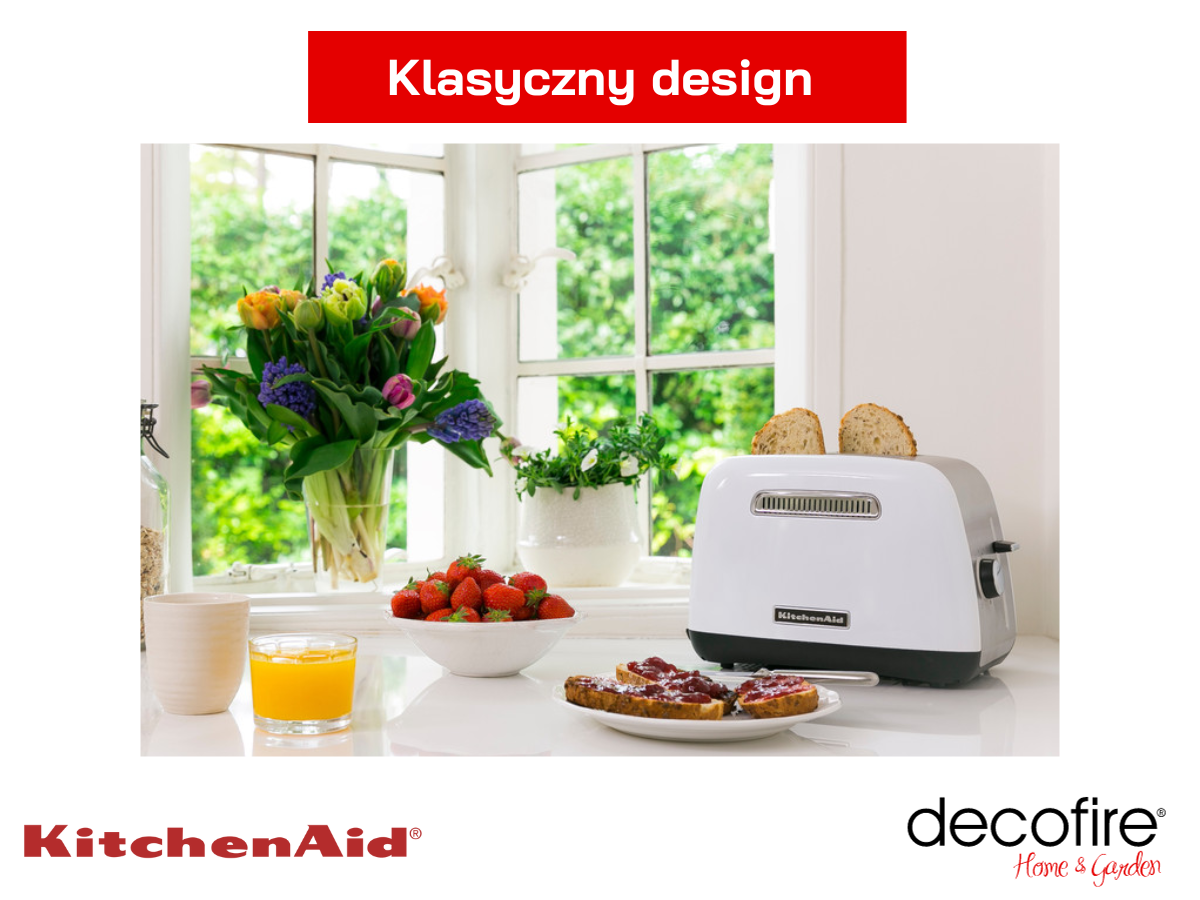 Klasyczny design tostera 2 Classic White KitchenAid