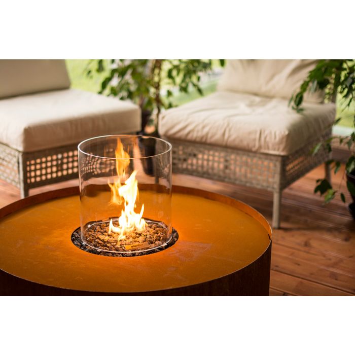 Kominek na gaz LPG / gaz ziemny, automatyczny Galio Fire Pit Corten Planika
