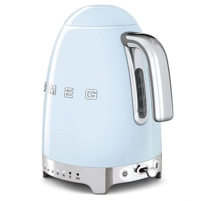 Czajnik z regulacją temperatury 1,7L  50's style Pastelowy błękit Smeg (KLF04PBEU)