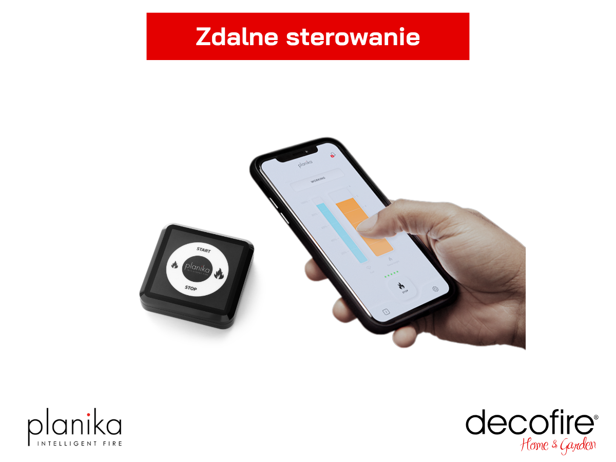 Zdalne sterowanie kominkiem Porto Core Planika