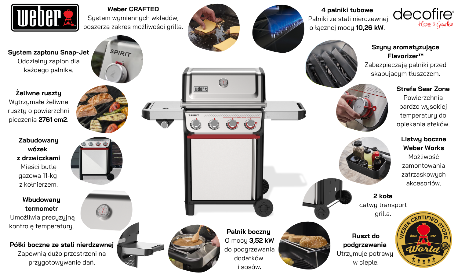 Grill gazowy Weber Spirit S-435 cechy