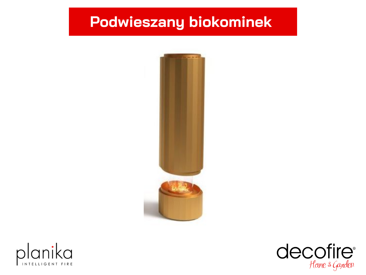 Elegancki wygląd – podwieszany biokominek