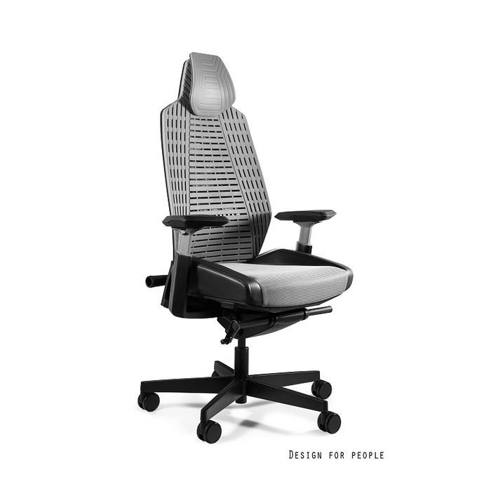 UNIQUE Fotel biurowy Ronin czarny, elastomer TPE, siatka RS różne kolory ( 1286-B-RS-TPE)