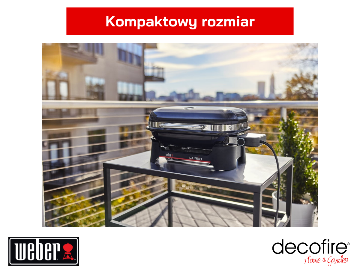 Grill elektryczny Weber Lumin Compact w jeszcze bardziej kompaktowym rozmiarze
