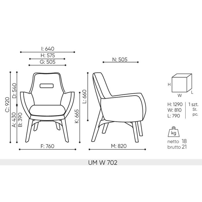 Fotel UMM UM W 702 Bejot