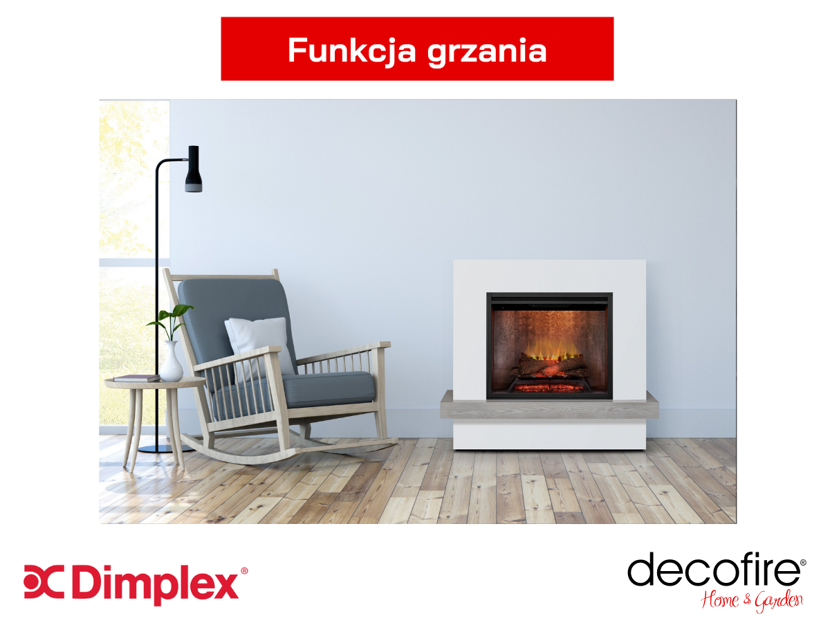 Kominek elektryczny Dimplex Sherwood z funkcją grzania