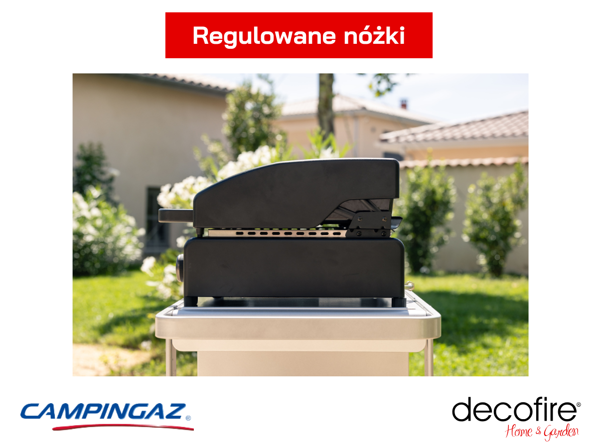 Grill gazowy Campingaz Plancha Onyx 2 – regulowane nóżki