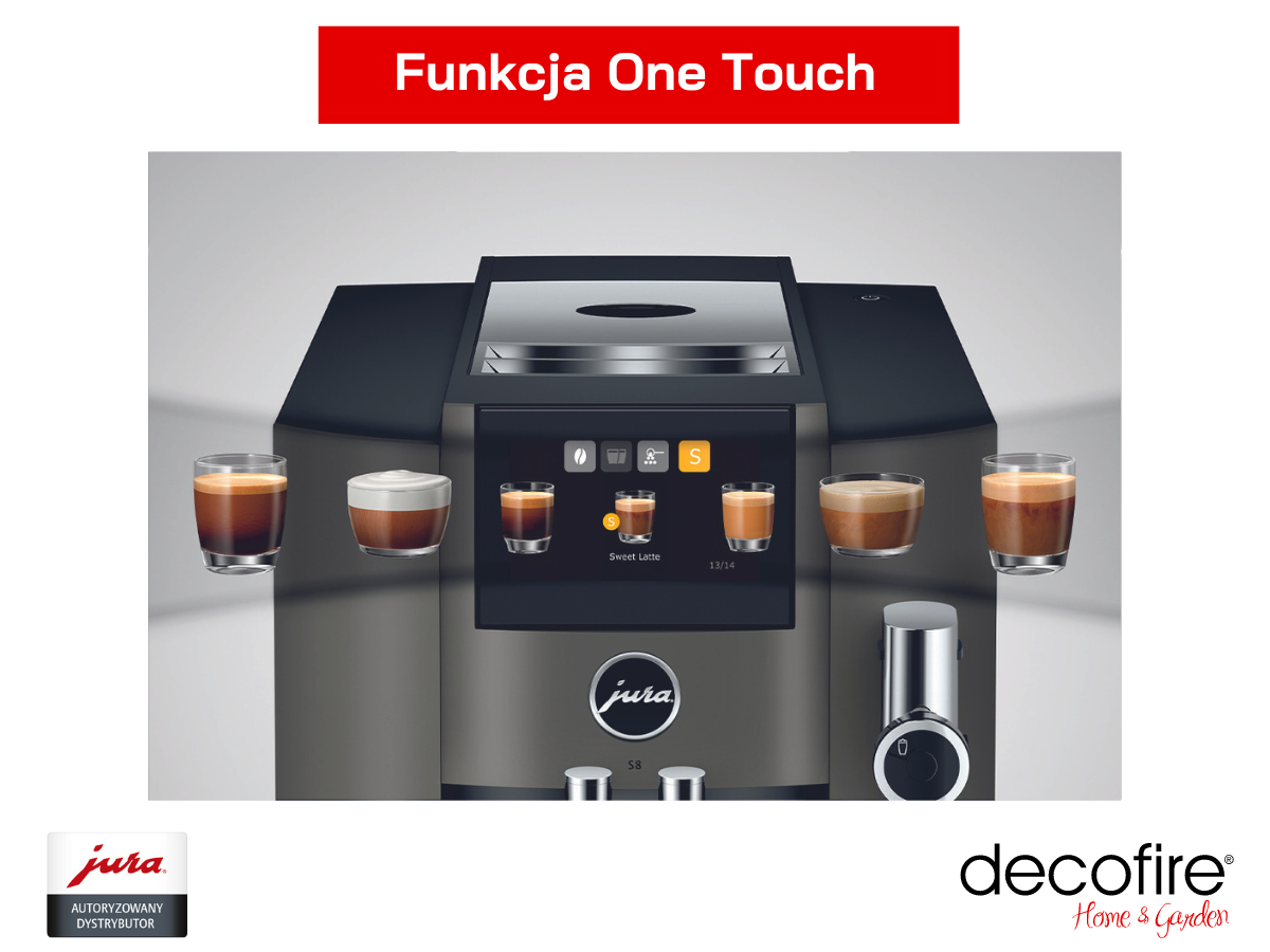 Ekspres do kawy Jura S8 Dark Inox (EB) z funkcją One Touch
