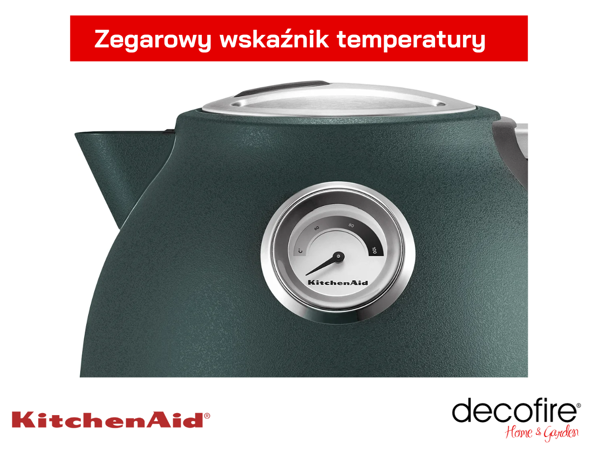 Zegarowy wskaźnik temperatury wody w czajniku Artisan 1,5 l Pebbled Palm KitchenAid