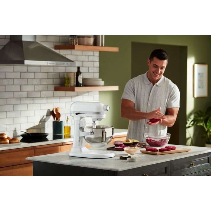 Mikser stojący 5,2 l z podnoszoną dzieżą KitchenAid Heavy Duty, White (5KSM55SXXEWH)