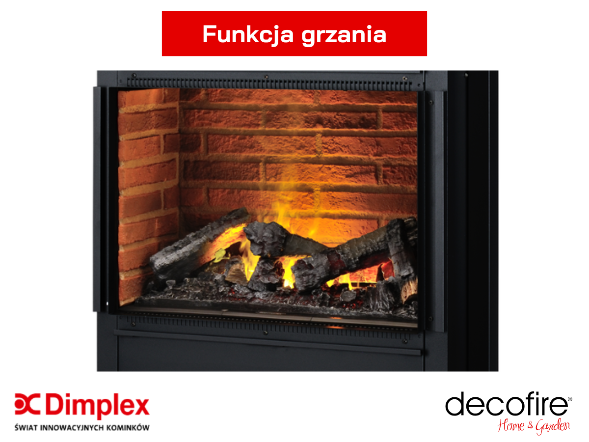 Dimplex wkład kominkowy 3D Engine 56 / 600 B z cegiełkami – funkcja grzania
