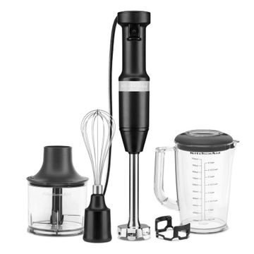Blender ręczny z akcesoriami Matte Black KitchenAid (5KHBV83EBM)