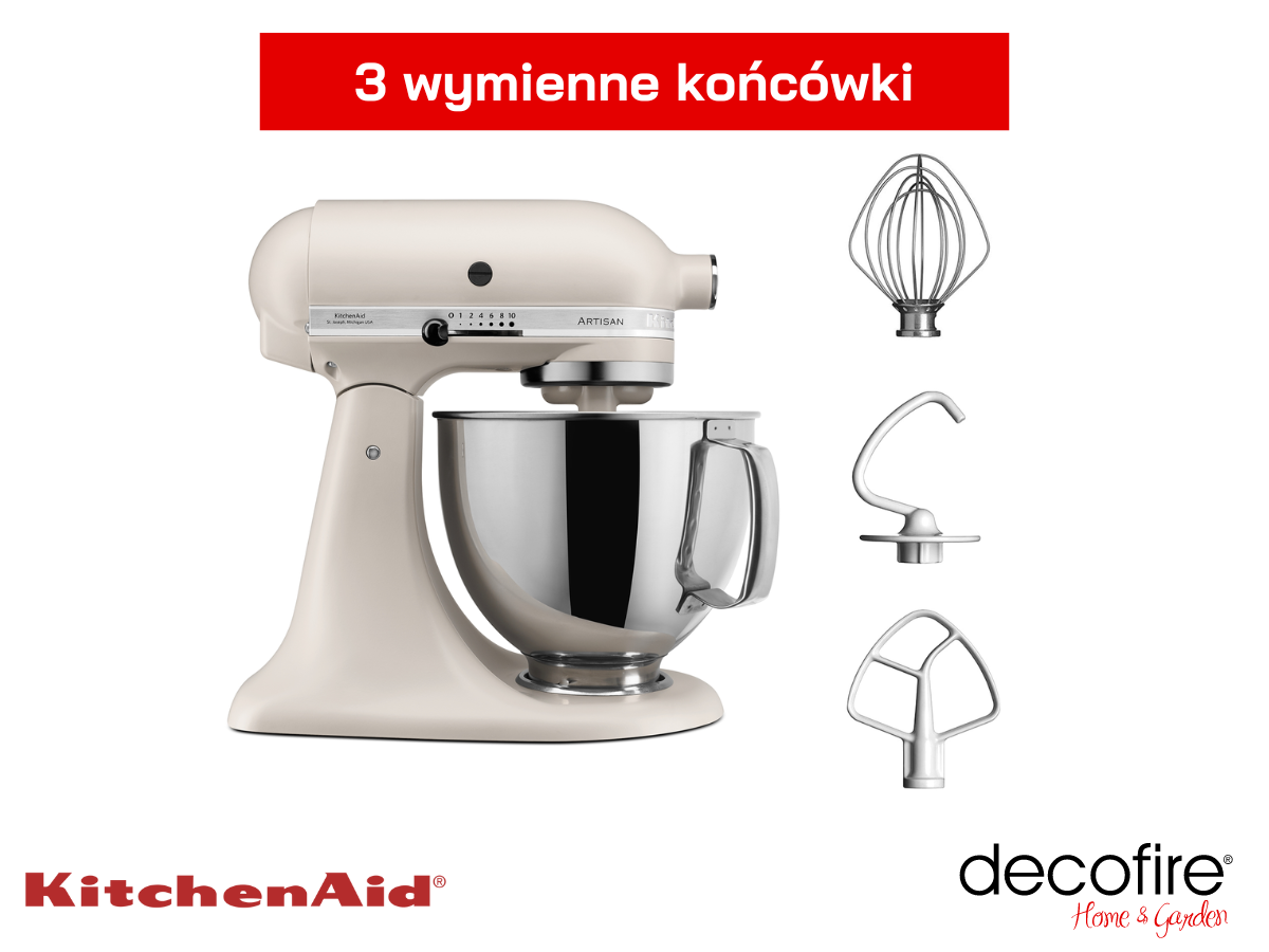 Mikser Artisan 5 Milkshake 4,8 l KitchenAid z 3 wymiennymi końcówkami