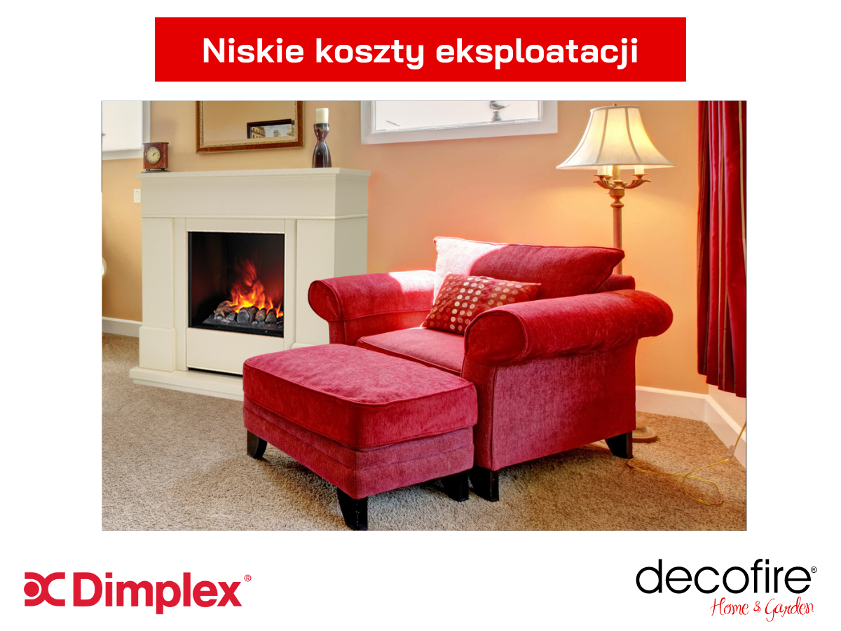 Kominek elektryczny Dimplex Moorefield ustawiony w salonie