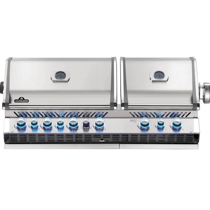 Grill gazowy do zabudowy Napoleon Prestige PRO 825 RB z palnikiem rożna i strefą Sizzle Zone (BIPRO825RBIPSS-3-PL)