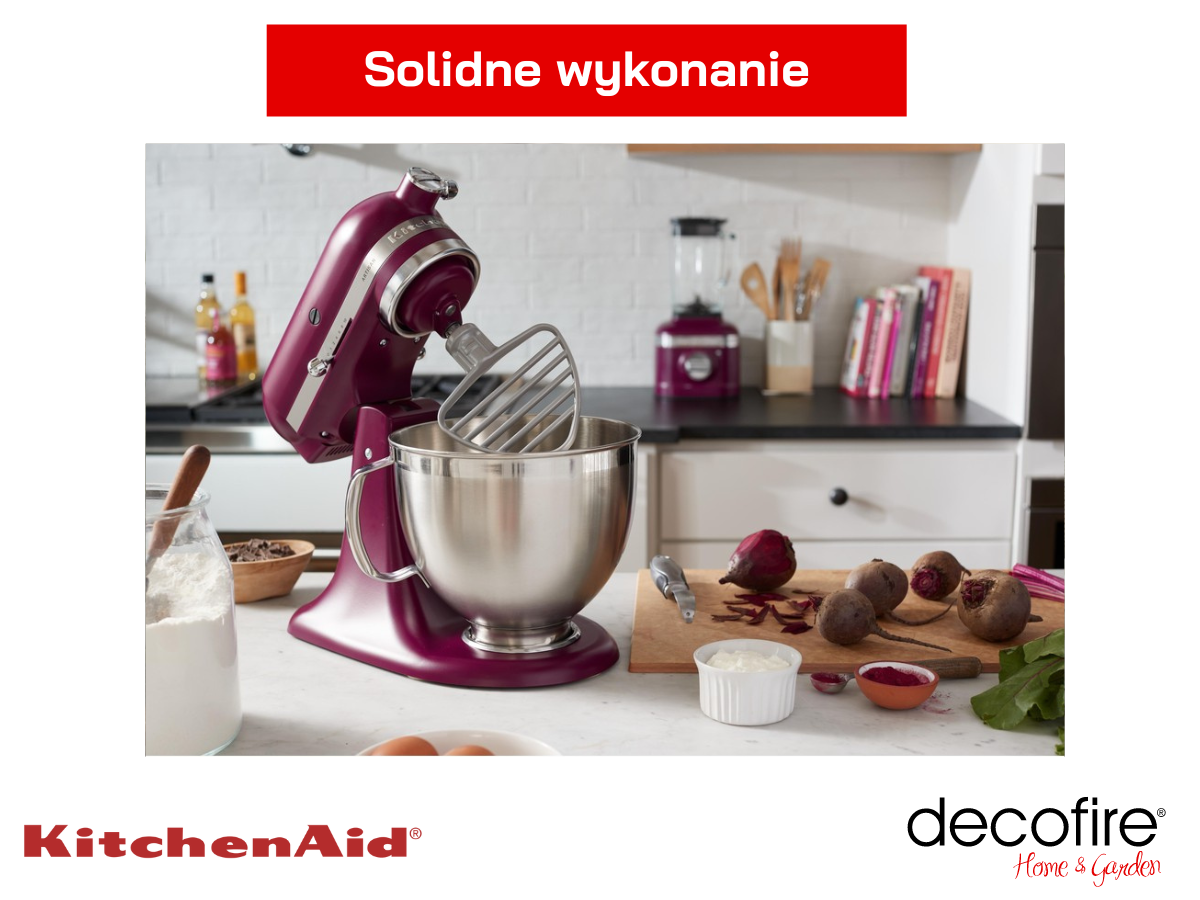 Mikser Artisan 5 Beetroot 4,8 l KitchenAid na blacie kuchennym