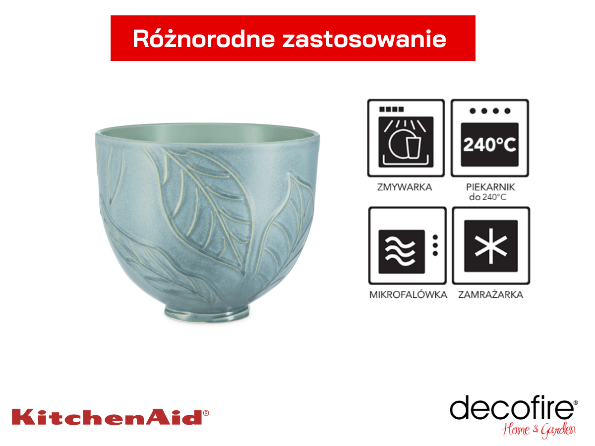 Różnorodne zastosowanie dzieży ceramicznej Spring Leaves 4,7 l