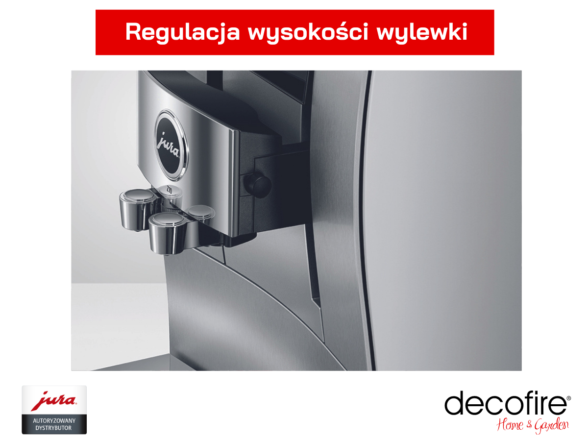 Regulacja wysokości wylewki w ekspresie Jura Z10 Aluminium White